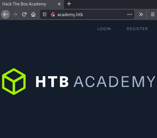 Academy web page