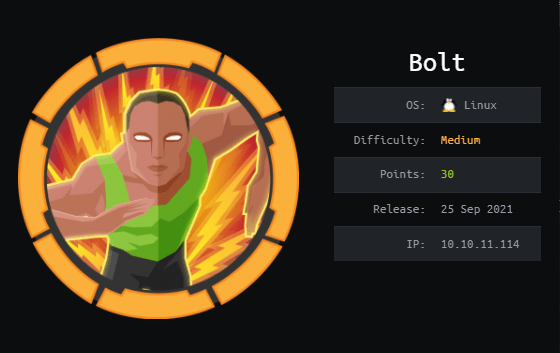 Cover Image for Bolt - [HTB]