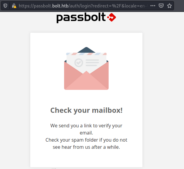 Check email passbolt
