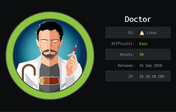 Cover Image for Doctor - [HTB]