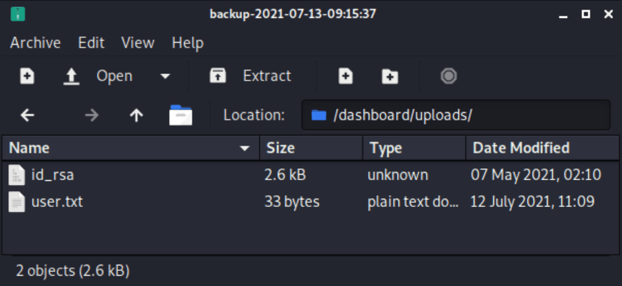 Backup files