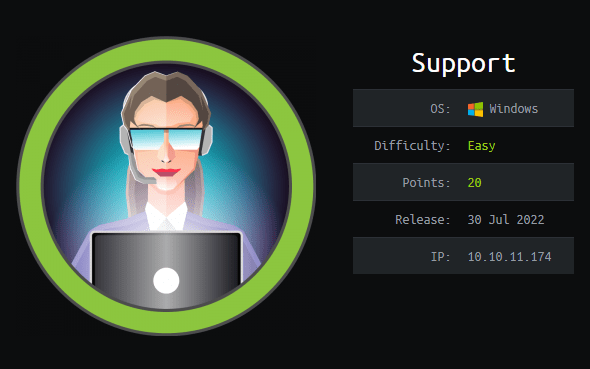 Cover Image for Support - [HTB]