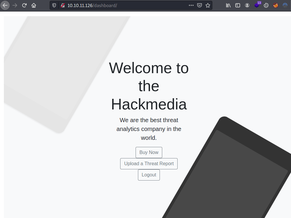 Hackmedia dashboard